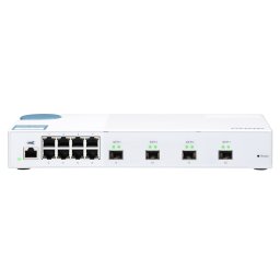 QNAP vezérelt QSW-M408S kapcsoló (12 port: 8 db Gigabit-port 4 db 10G SFP port)