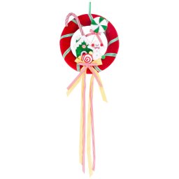 MagicHome Candy Line karácsonyi dekoráció, Candy Line Koszorú, 40 x 95 cm