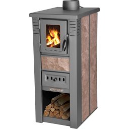 Kályha Pro LAVA Ceramic, mocca, 6,5 kW, 120 mm