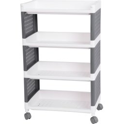 Polc MagicHome Rolly, műanyag, 4 polcos, 49x29x75,5 cm, görgőkön