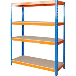 Polc Racks RAT60 HD, fém, 4 polcos, 1800x1800x600 mm, max. 600 kg/polc