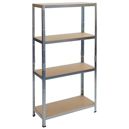 Polc Racks RAT20 MS, fém, MDF, 4 polcos, 1800x900x400 mm, max. 175 kg/polc