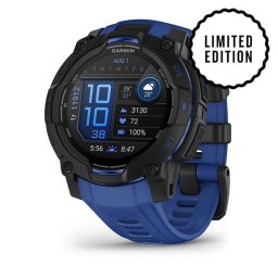 Garmin 010-02936-03 Instinct 3. 45mm AMOLED, fekete, kék/Fekete szilikon szíjjal (Limited edition)