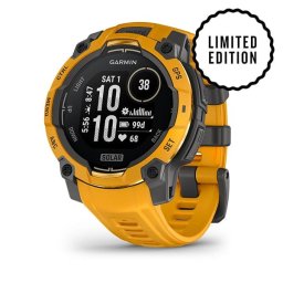 Garmin 010-02934-02 Instinct 3 – 45 mm, Solar napsárga, sárga/szürke szilikon szíjjal