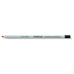 STAEDTLER Jelölőceruza, hatszögletű, mindenre író, lemosható (omnichrom), STAEDTLER "Lumocolor 108", fekete