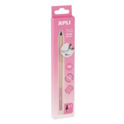 APLI Töltőceruza, HB, hatszögletű, csereheggyel, APLI "Infinite", pink