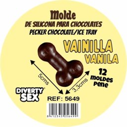 Diablo Picante Szilikon csokold forma 12 pnisz mintval barna vanlia