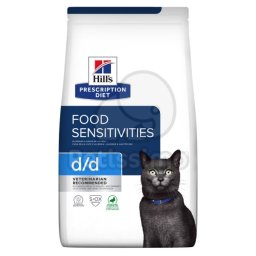 Hill's Prescription Diet d/d Food Sensitivities száraz macskatáp, kacsa & zöldborsó 1,5 kg