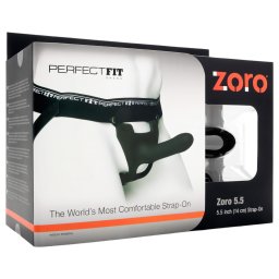 Perfect Fit ZORO 5.5- felcsatolható dildó (14 cm, fekete)