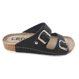 LEDI Anatomic Ni br papucs 92/D5 fekete struktrlt csatos (39 mret)