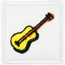Ovis jel, Bölcsis jel, felvarrható, textilragasztóval felragasztható - Gitár (5 DARABTÓL RENDELHETŐ)