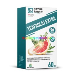 TEAFAOLAJ EXTRA 60 db kapszula, Mikrokapszulázott teafa olaj, grapefruit, kakukkfű olaj, rozmaring, hosszú bors kivonat - Naturtanya