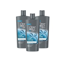 Dove Men+Care Hydrating Clean Comfort tusfürdő testre, arcra, hajra (3x700 ml) + AJÁNDÉK neszesszer táska