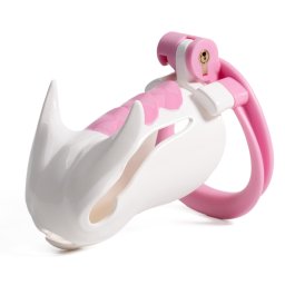 Pniszketrec zrhat ABS 9,5 cm fehr-rzsaszn Dragoon Cage