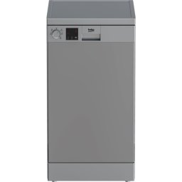 Beko DVS05024S ezüst, programok száma: 5, keskeny szabadonálló, 10 terítékes mosogatógép