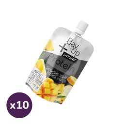 DayUP Power Protein Pineapple - ananász, alma, banán, mangó, magas fehérjetartalommal és hozzáadott vitaminokkal (10x100 g)
