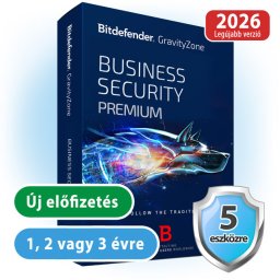 Bitdefender GravityZone Business Security Premium 5 eszközre, 1 évre