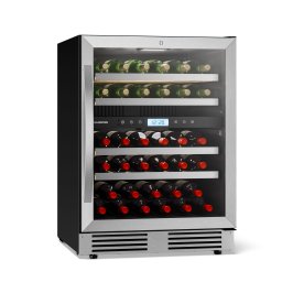 Klarstein VeroSteel beépíthető borhűtő | 2 hűtőzóna | 129 liter | 43 palack | 60 cm (KWD-43)