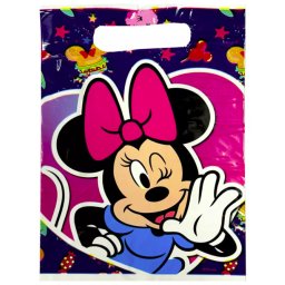 Minnie műanyag ajándéktasak, ajándékzacskó 6 db-os Nr2