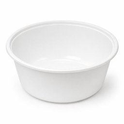 Műanyag leveses tányér, tetőzhető, 750 ml, 50 db, fehér