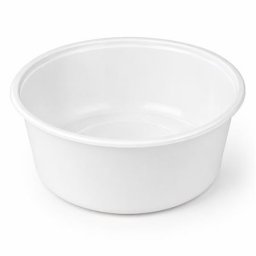 Műanyag leveses tányér, tetőzhető, 500 ml, 50 db, fehér