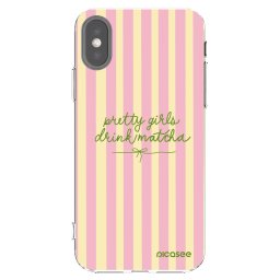 Átlátszó szilikon tok az alábbi mobiltelefonokra Apple iPhone X/XS - Pretty matcha