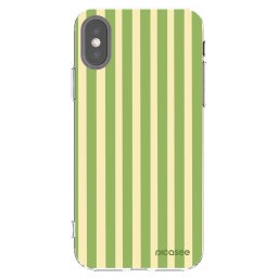 Átlátszó szilikon tok az alábbi mobiltelefonokra Apple iPhone X/XS - Lines Matcha