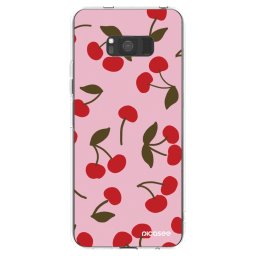 Átlátszó szilikon tok az alábbi mobiltelefonokra Samsung Galaxy S8 G950F - Cherry