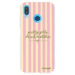 Átlátszó szilikon tok az alábbi mobiltelefonokra Huawei P20 Lite - Pretty matcha
