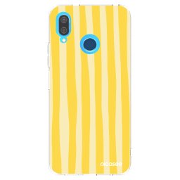 Átlátszó szilikon tok az alábbi mobiltelefonokra Huawei P20 Lite - Lines lemon