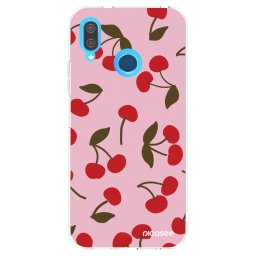 Átlátszó szilikon tok az alábbi mobiltelefonokra Huawei P20 Lite - Cherry
