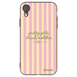 Fekete szilikon tok az alábbi mobiltelefonokra Apple iPhone XR - Pretty matcha