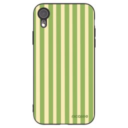 Fekete szilikon tok az alábbi mobiltelefonokra Apple iPhone XR - Lines Matcha