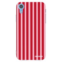 Átlátszó szilikon tok az alábbi mobiltelefonokra Apple iPhone XR - Lines red
