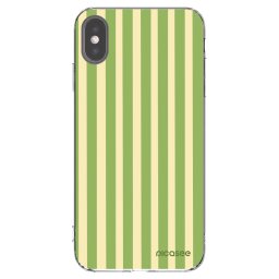 Átlátszó szilikon tok az alábbi mobiltelefonokra Apple iPhone XS Max - Lines Matcha