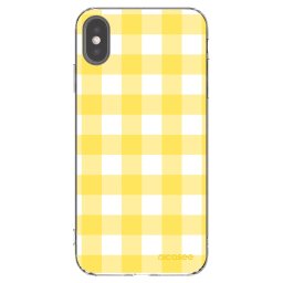 Átlátszó szilikon tok az alábbi mobiltelefonokra Apple iPhone XS Max - Gride lemon