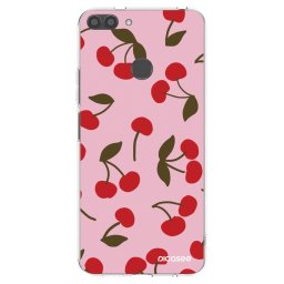 Átlátszó szilikon tok az alábbi mobiltelefonokra Huawei P Smart - Cherry