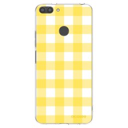 Átlátszó szilikon tok az alábbi mobiltelefonokra Huawei P Smart - Gride lemon