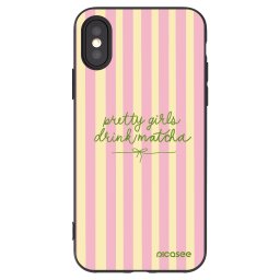 Fekete szilikon tok az alábbi mobiltelefonokra Apple iPhone X/XS - Pretty matcha