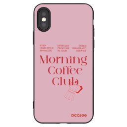 Fekete szilikon tok az alábbi mobiltelefonokra Apple iPhone X/XS - Morning