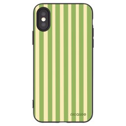 Fekete szilikon tok az alábbi mobiltelefonokra Apple iPhone X/XS - Lines Matcha