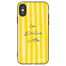 Fekete szilikon tok az alábbi mobiltelefonokra Apple iPhone X/XS - Ladolcevita