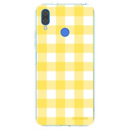 Átlátszó szilikon tok az alábbi mobiltelefonokra Huawei Nova 3 - Gride lemon
