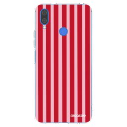 Átlátszó szilikon tok az alábbi mobiltelefonokra Huawei Nova 3i - Lines red