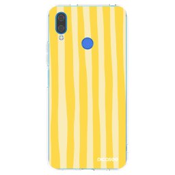 Átlátszó szilikon tok az alábbi mobiltelefonokra Huawei Nova 3i - Lines lemon