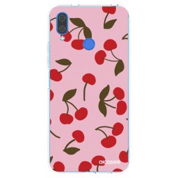 Átlátszó szilikon tok az alábbi mobiltelefonokra Huawei Nova 3i - Cherry