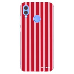 Átlátszó szilikon tok az alábbi mobiltelefonokra Huawei P Smart 2019 - Lines red