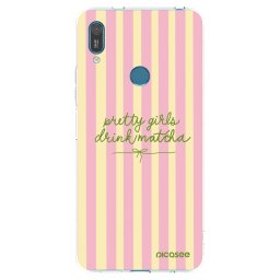 Átlátszó szilikon tok az alábbi mobiltelefonokra Huawei Y7 2019 - Pretty matcha