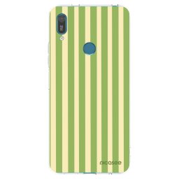 Átlátszó szilikon tok az alábbi mobiltelefonokra Huawei Y7 2019 - Lines Matcha