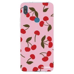 Átlátszó szilikon tok az alábbi mobiltelefonokra Huawei Y7 2019 - Cherry
